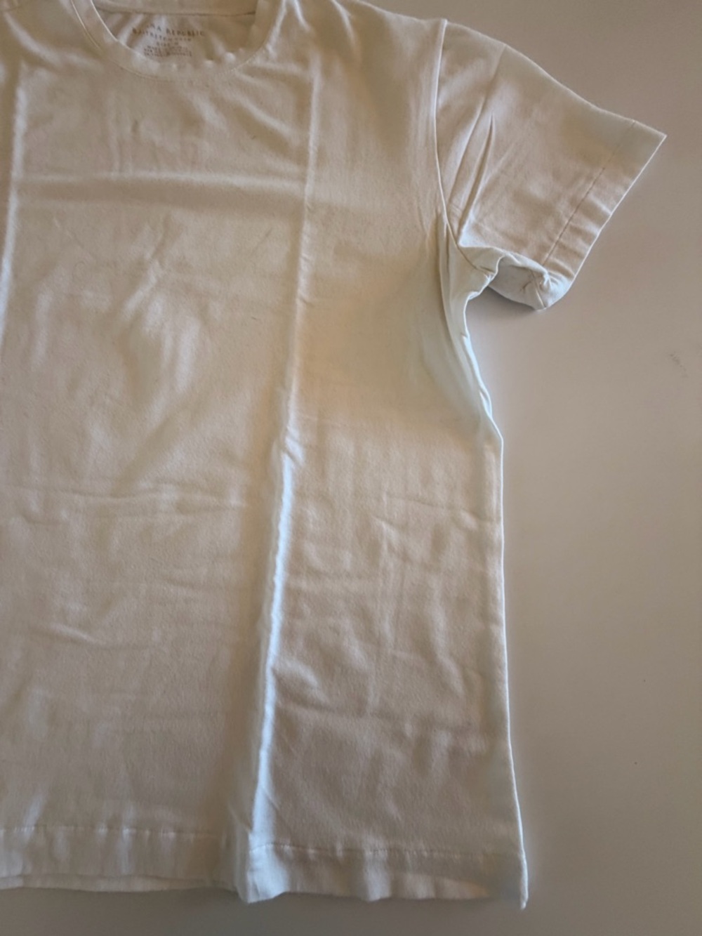 Banana Republic White Classic Stretch Crew Neck Short Sleeve Tee, Men’s Sz XL - Picture 4 of 13